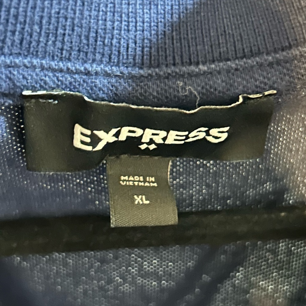 NWOT Express Men's Deep Blue Polo Shirt - Picture 5 of 5